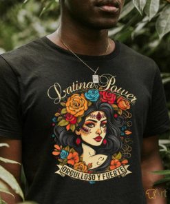 Hispanic Heritage Latina Power Flowers Women V Neck T Shirt