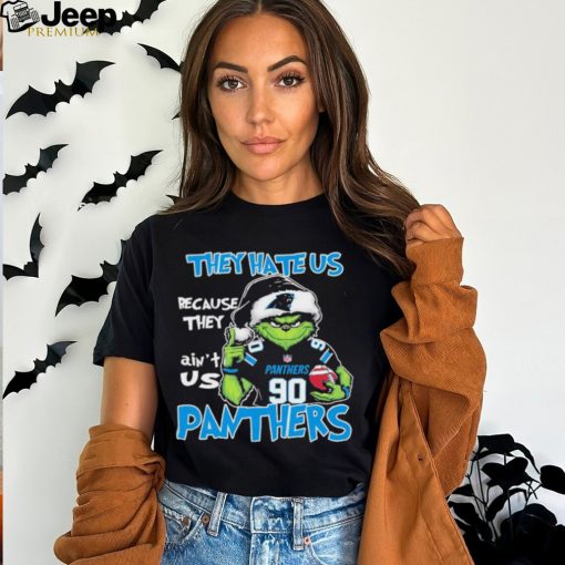 Official They Hate US Carolina Panthers Football Santa Grinch Christmas shirt