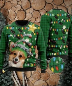 Dog in a outlet christmas sweater