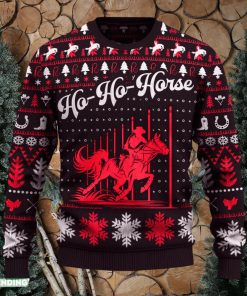 Ho Ho Horse Pole Bending Knitted Sweater Gift Fans For Men And Women Christmas