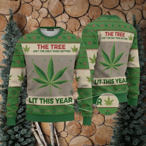 Hobby New Lit This Year Weed Ugly Christmas 3D Sweater Gift For Men And Women