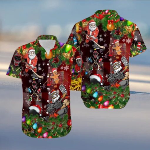 Hockey Holiday Trending Hawaiian Shirt, Mens Christmas