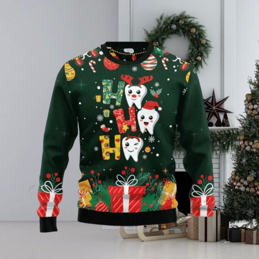 Hohoho Teeth Ugly Christmas Sweater