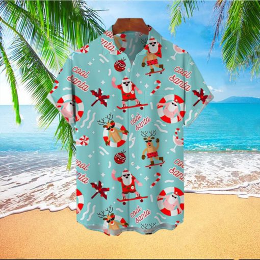 Holiday Santa Claus Christmas Hawaiian Xmas Shirt