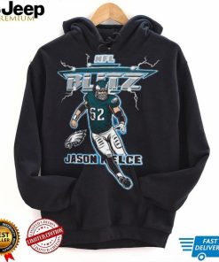 Homage Jason Kelce Charcoal Philadelphia Eagles NFL Blitz Player Tri Blend T Shirt