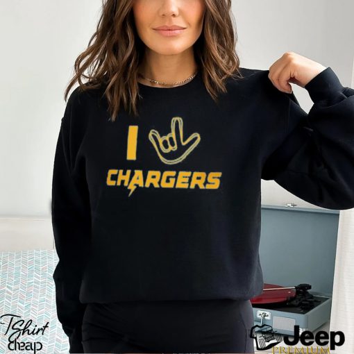 Homage Los Angeles Chargers Powder Blue The NFL ASL Collection by Love Sign Tri Blend T Shirt