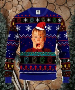 Home Alone Ugly Christmas Sweater Blue 1 Amazing Gift Men And Women Cute Christmas Gift