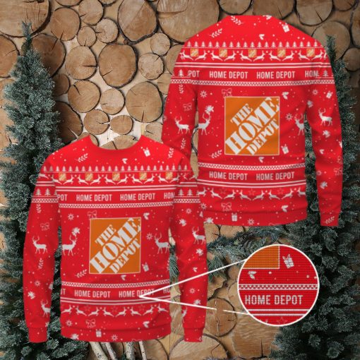 Home Depot Red Merry Christmas Ugly Sweater