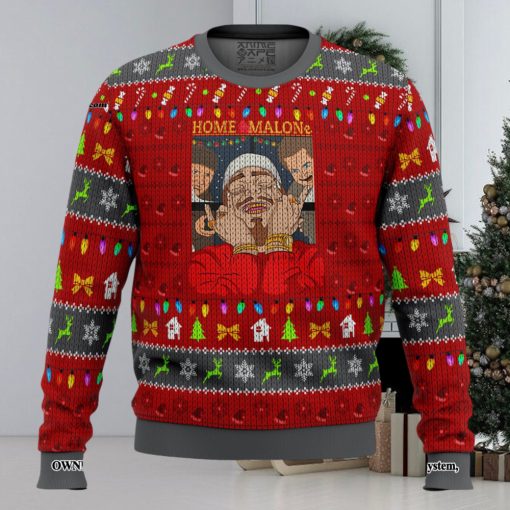 Home Malone Meme For Christmas Gifts Ugly Christmas Wool Knitted Sweater