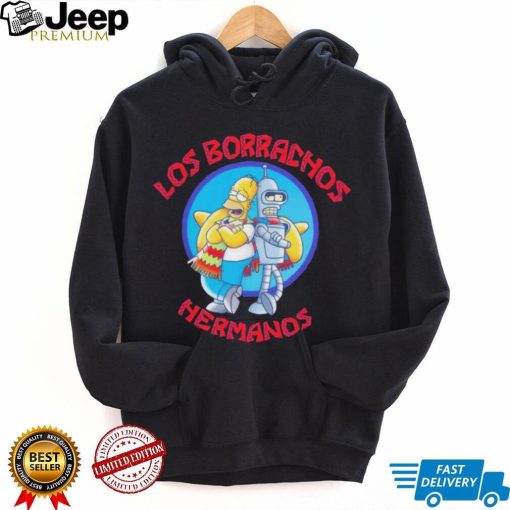 Homer Simpson and Bender Los Borrachos Hermanos shirt