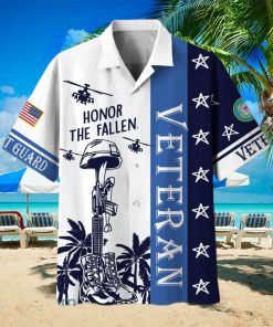 Honor The Fallen Retro US Coast Guard Hawaiian Shirt For Men Veteran