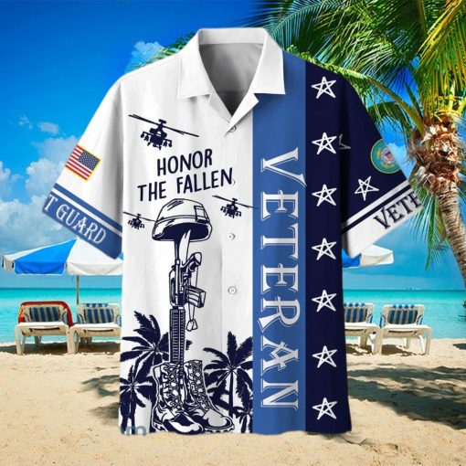 Honor The Fallen Retro US Coast Guard Hawaiian Shirt For Men Veteran