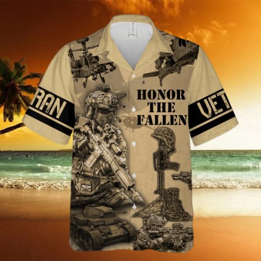 Honor The Fallen US Veteran Combat Boots And Dogtags Hawaiian Shirt Summer Gift For Men And Women