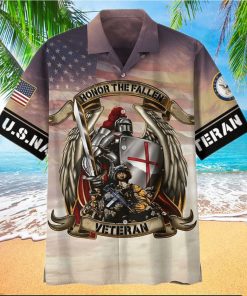 Honor The Fallen Us Navy Veteran And Knight Templar Hawaiian Shirt