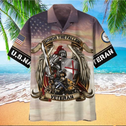 Honor The Fallen Us Navy Veteran And Knight Templar Hawaiian Shirt