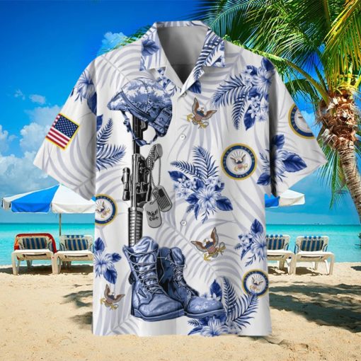 Honoring All Who Served Summer US Navy Hawaiian Shirt Veteran