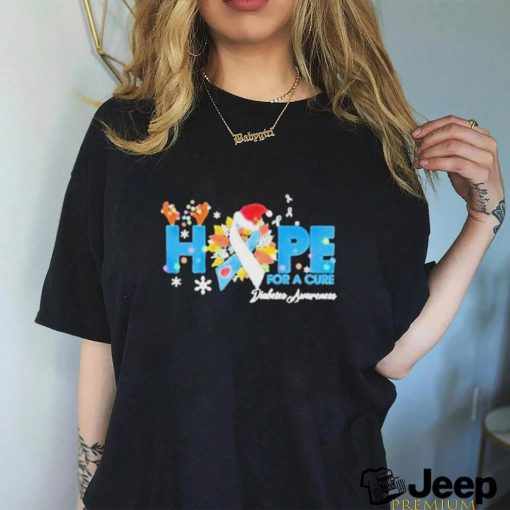 Hope For A Cure Diabetes Awareness Christmas shirt