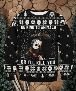 Horror Kind To Animals For Christmas Gifts Ugly Christmas Holiday Sweater