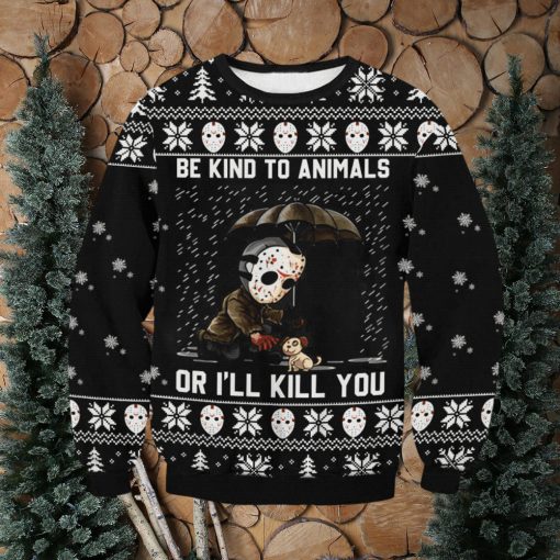 Horror Kind To Animals For Christmas Gifts Ugly Christmas Holiday Sweater