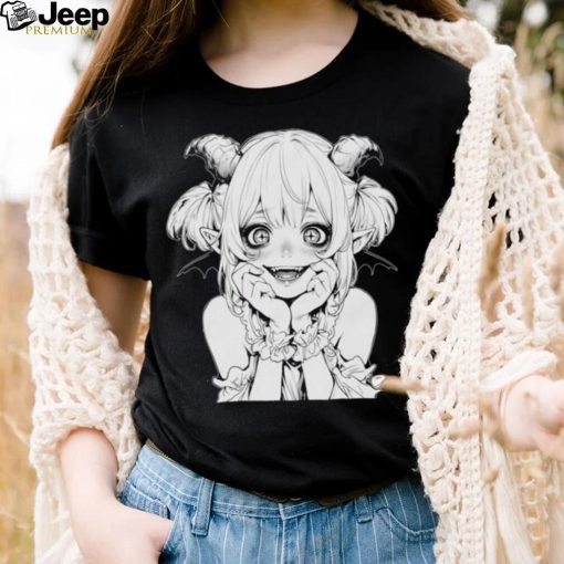 Horror Manga Vampire Anime Girl Macabre Japanese Goth Crewneck T Shirt