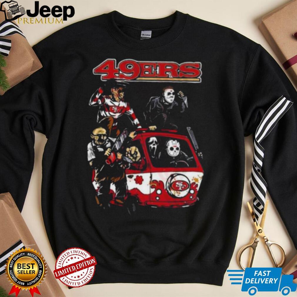 Horror Characters San Francisco 49ers Halloween Sweatshirt