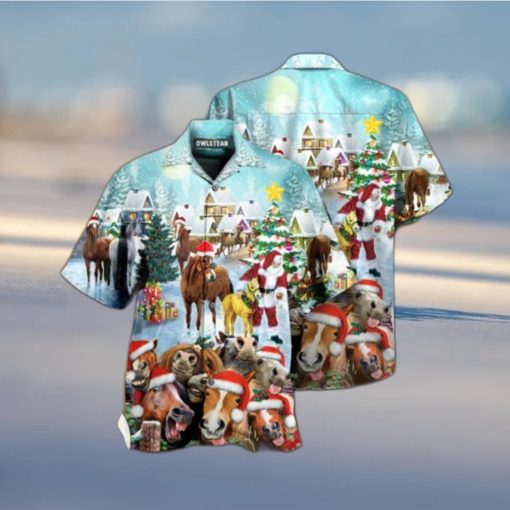 Horse Loves Christmas Very Happy Limited Hawaiian Shirt