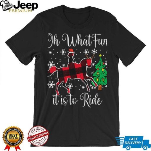 Horse Oh What Fun It Is To Ride Christmas Xmas Girls Long Sleeve Pajama Shirt