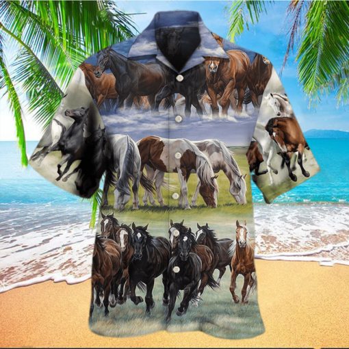 Horse Running Cool Hawaiian Shirt