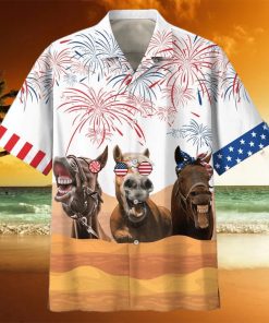 Horses Independence Day Hawaiian Shirt