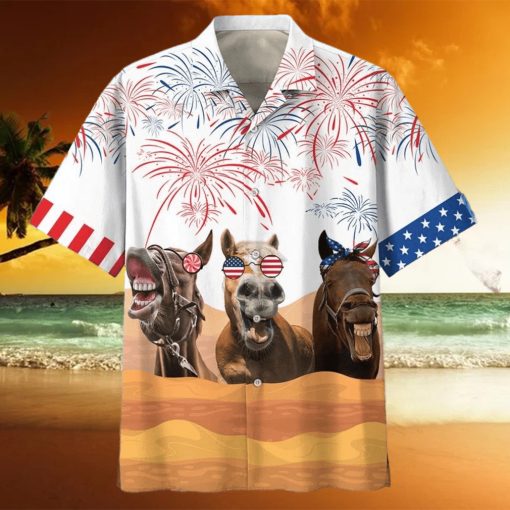 Horses Independence Day Hawaiian Shirt