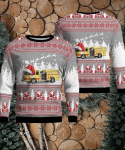 Horseshoe Lake, Arkansas, Horseshoe Lake Fire Dept. Christmas Ugly Sweater 3D Gift For Men And Women