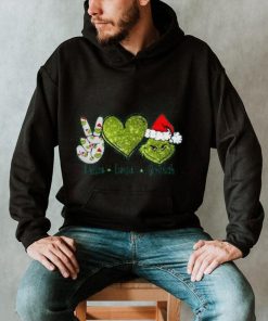 Hot Christmas Disney Peace Love And Grinch T Shirt