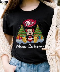 Hot Disney Mickey Mouse Drink Dr Pepper Merry Christmas t shirt