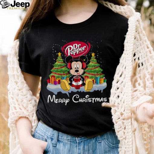 Hot Disney Mickey Mouse Drink Dr Pepper Merry Christmas t shirt