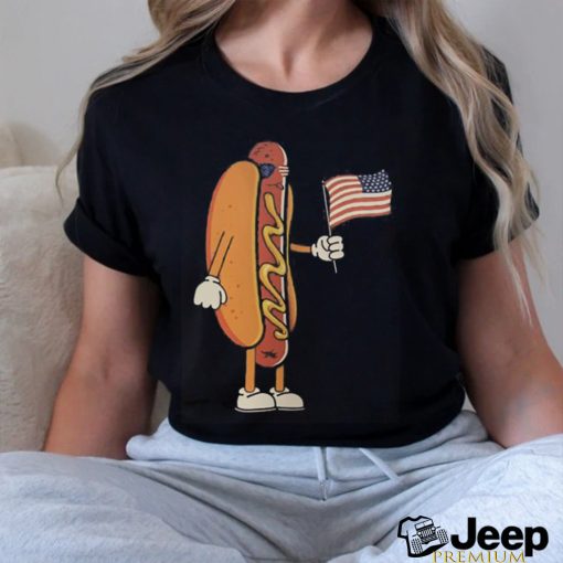 Hot Dog American Flag 4th Of July shirt