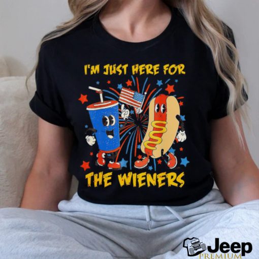 Hot Dog I’m Just Here For The Wieners 4th Of July shirt