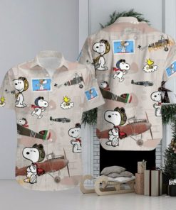 Hot Plane And Snoopy Vintage Hawaiian Shirt, Ideal for Snoopy Enthusiasts