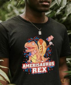 Hotdog T Rex Dinosaur 4th of July Amerisaurus 2023 shirt