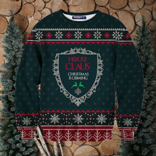 House Claus Unisex Knitting Pattern Ugly Christmas Sweater