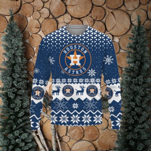 Houston Astros Christmas Gift 3D Ugly Christmas Sweater Christmas Gift Ideas Christmas Holiday Family Gift