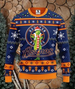 Houston Astros Funny Grinch Christmas Ugly Sweater