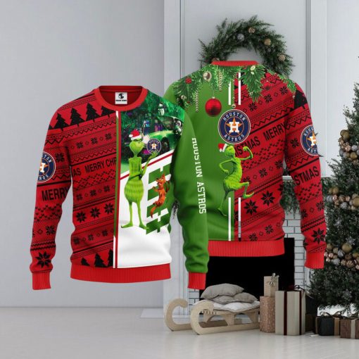 Houston Astros Grinch & Scooby doo Christmas Ugly Sweater 1