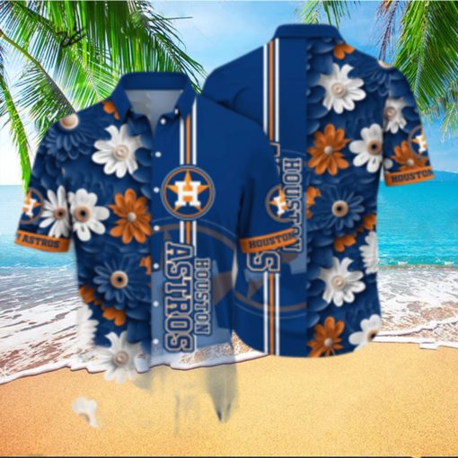 Houston Astros MLB Floral Full Printed Hawaiian Shirt