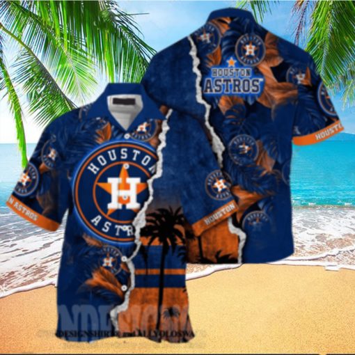 Houston Astros MLB Flower Unisex All Over Print Hawaiian Shirt