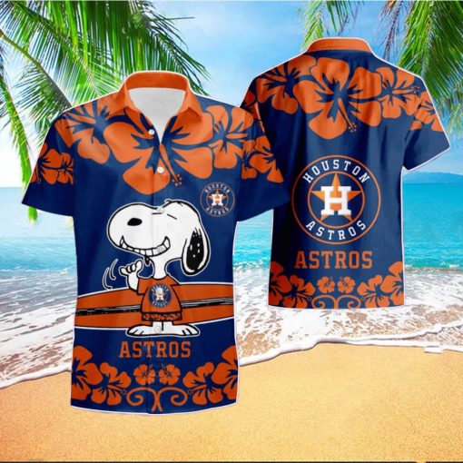 Houston Astros Snoopy Hawaiian Shirt   Short