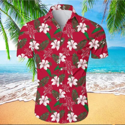 Houston Rockets NBA 3D Hawaiian Shirt Small Flowers Gift For Fans