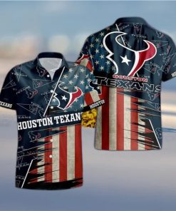 Houston Texans American Flag Logo Hawaiian Shirt Vacation Gift For Men And Women Gift