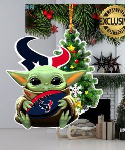 Houston Texans Baby Yoda NFL Christmas Tree Decorations Ornament