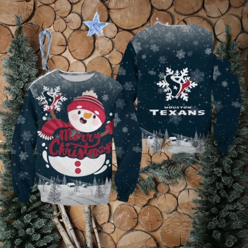 Houston Texans Christmas Snowman Event Sweater New For Men And Women Gift Holidays