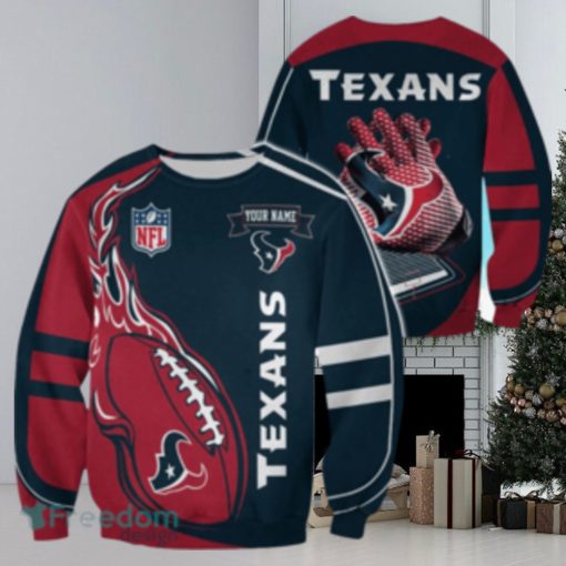 Houston Texans Custom Name Christmas Ugly Sweater Sweatshirt Sport For Fans